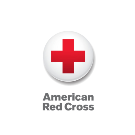 Logo of the American Red Cross, a humanitarian organization in the United States that provides emergency assistance, disaster relief, and education