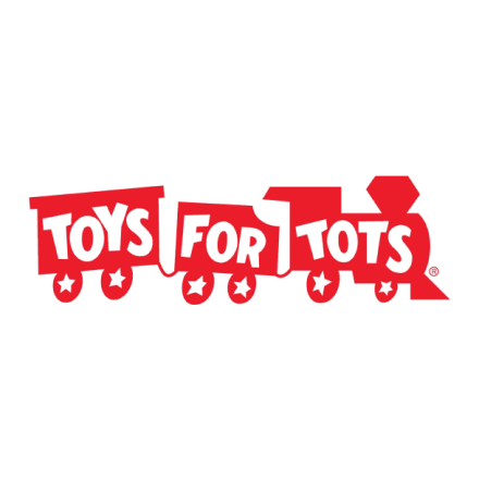Logo of Toys for Tots, a program collecting and distributing toys to children in need during the holiday season